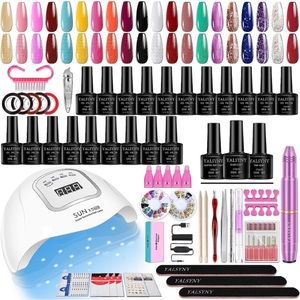20 colors nail polish With 180W UV LED Nail Dryer,Electric nail drill kit NEW